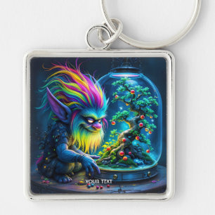 Fantasy Cute Troll Bonsai Tree Key Ring