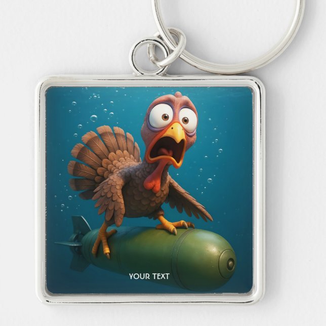 Fantasy Cute  Turkey Sea Torpedo Key Ring (Front)