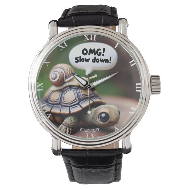 Fantasy Cute Turtle Snail Speed Watch (Front)