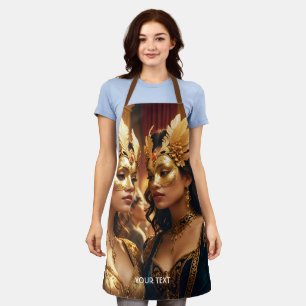 Fantasy Cute Two Mask Ladies Apron
