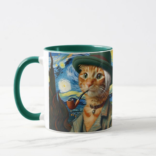 Fantasy Cute Van Gogh Hat Mug (Left)