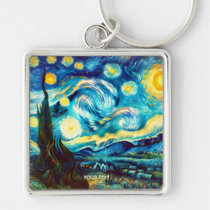 Fantasy Cute Van Gogh Inspired Key Ring