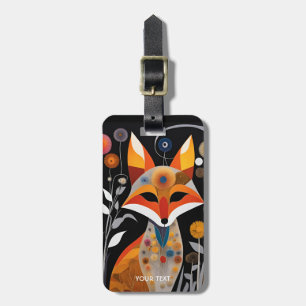 Fantasy Cute Vivid Abstract Cubist Fox Luggage Tag