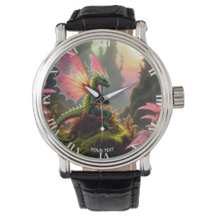 Fantasy Cute Vivid Baby Filigree Dragon Watch