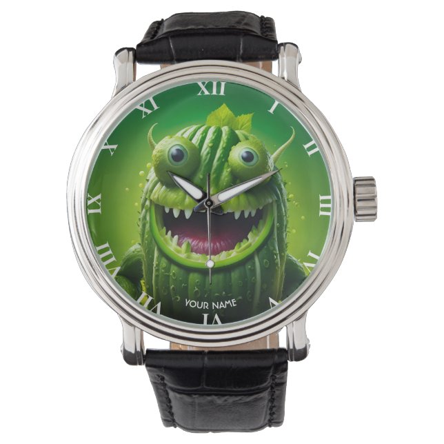Fantasy Cute Vivid Cucumber Funny Creature Watch (Front)