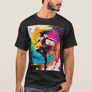 Fantasy Cute Vivid Dancer Splatter Painting T-Shirt
