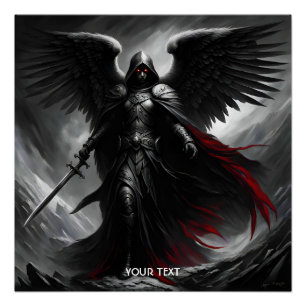 Fantasy Cute Vivid Dark Scary Angel Poster