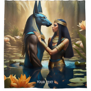 Fantasy Cute Vivid Egypt God Woman Shower Curtain