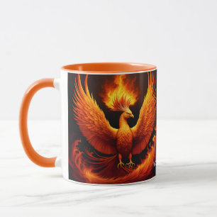 Fantasy Cute Vivid Flames Phoenix Bird Mug