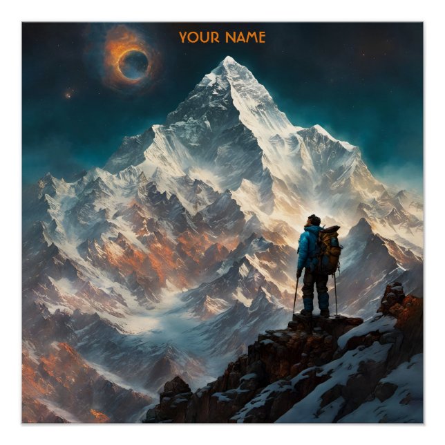 Fantasy Cute Vivid Flowers Everest Alpinist Poster (Front)