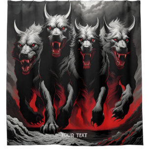 Fantasy Cute Vivid Gothic Running Hounds Shower Curtain