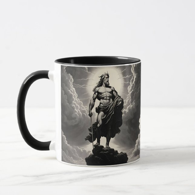 Fantasy Cute Vivid Greek God Clouds Mug (Left)