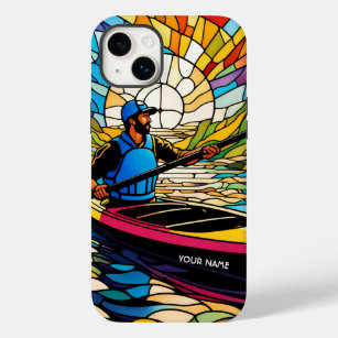 Fantasy Cute Vivid Kayaking Stained Glass Case-Mate iPhone 14 Plus Case