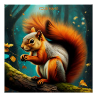 Fantasy Cute Vivid Majestic Red Squirrel