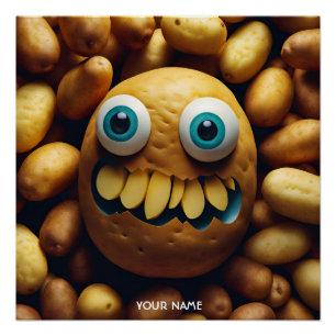 Fantasy Cute Vivid Potato Funny Creature Poster