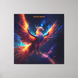 Fantasy Cute Vivid Rising Phoenix Canvas Print