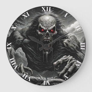 Fantasy Cute Vivid Scary Horror Creature Large Clock