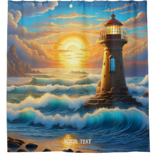 Fantasy Cute Vivid Sea Sun Storm Shower Curtain