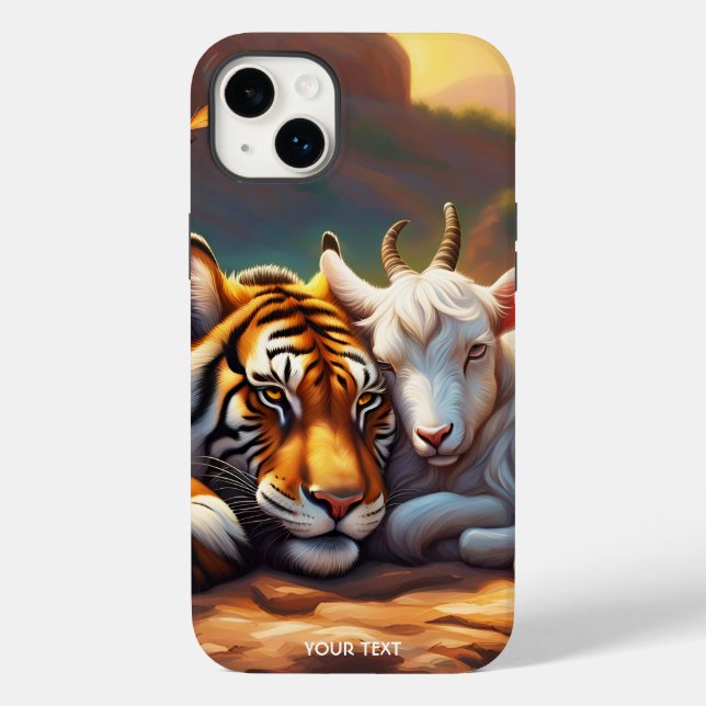 Fantasy Cute Vivid Sleeping Tiger Goat Case-Mate iPhone Case (Back)