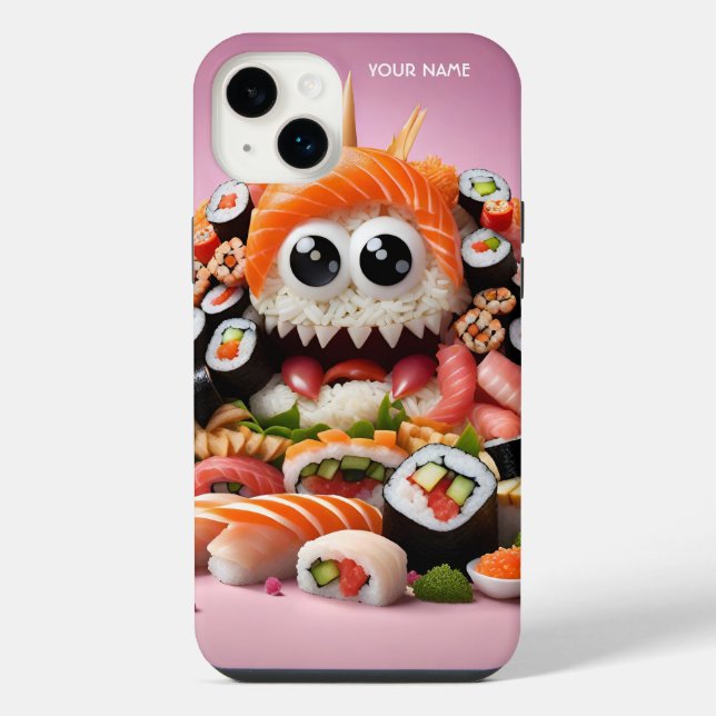 Fantasy Cute Vivid Sushi Funny Creature iPhone Case (Back)