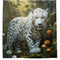 Fantasy Cute Vivid White Leopard Portrait