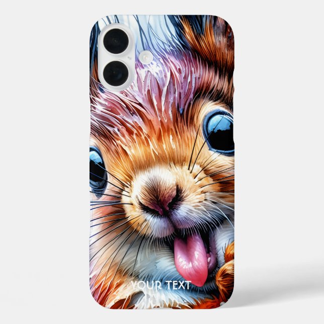 Fantasy Cute Watercolor Squirrel Tongue Case-Mate iPhone Case (Back)