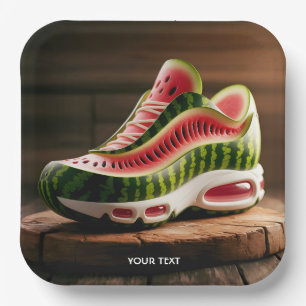 Fantasy Cute Watermelon Sport Shoes Paper Plate