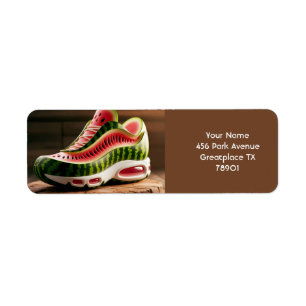 Fantasy Cute Watermelon Sport Shoes Return Address Label