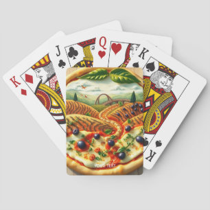 Fantasy Cute Whimsical Italian Landscape Playing Cards