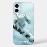 Fantasy Cute White Baby Dragon