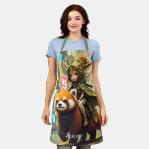 Fantasy Cute Wild Panda Ride Apron