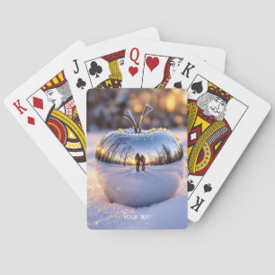 Fantasy Cute Winter Snow Apple Playing Cards