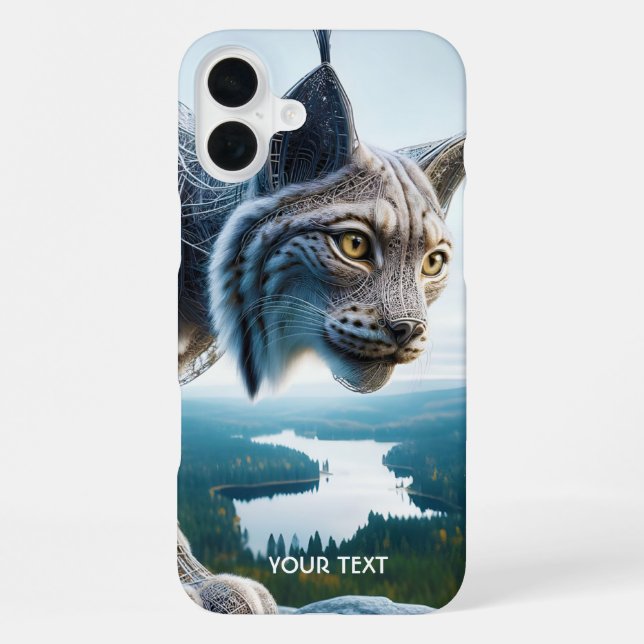 Fantasy Cute Wired Lynx Forest iPhone Case (Back)