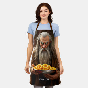 Fantasy Cute Wizard Onion Rings Apron