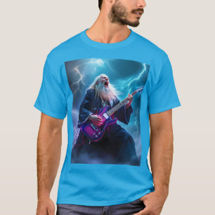 Fantasy Cute Wizard Playing Guitar T-Shirt