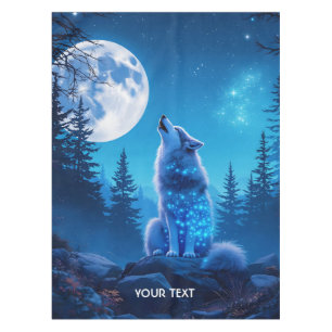 Fantasy Cute Wolf Double Exposition Tablecloth