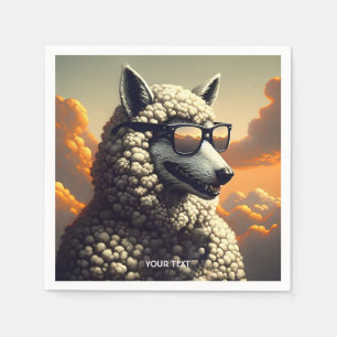 Fantasy Cute Wolf Dressed Sheep Napkin