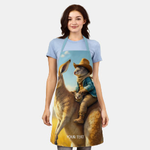 Fantasy Cute Wombat Kangaroo Koala Apron