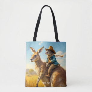 Fantasy Cute Wombat Kangaroo Koala Tote Bag