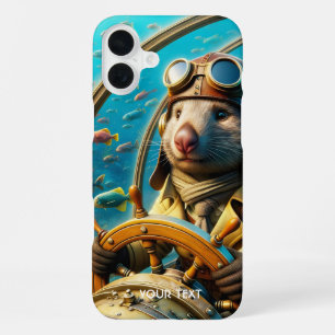 Fantasy Cute Wombat Pilot Underwater iPhone 16 Plus Case