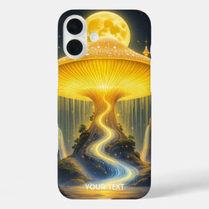 Fantasy Cute Yellow Ancient Mushroom iPhone 16 Plus Case