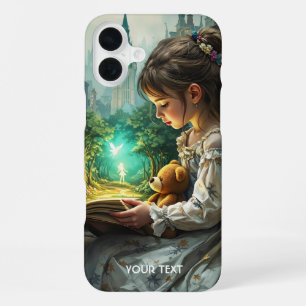 Fantasy Cute Young Girl Reading iPhone 16 Plus Case