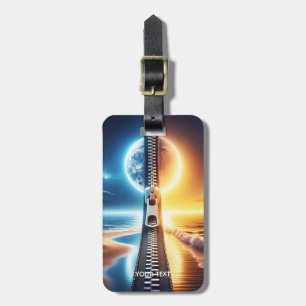 Fantasy Cute Zipper Night Day Luggage Tag