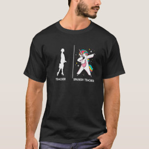 Fantasy Dabbing Unicorn Spanish Teacher Dab Dance T-Shirt