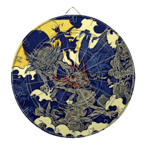 Fantasy Demons - Japanese Woodcut Style (3) Dartboard