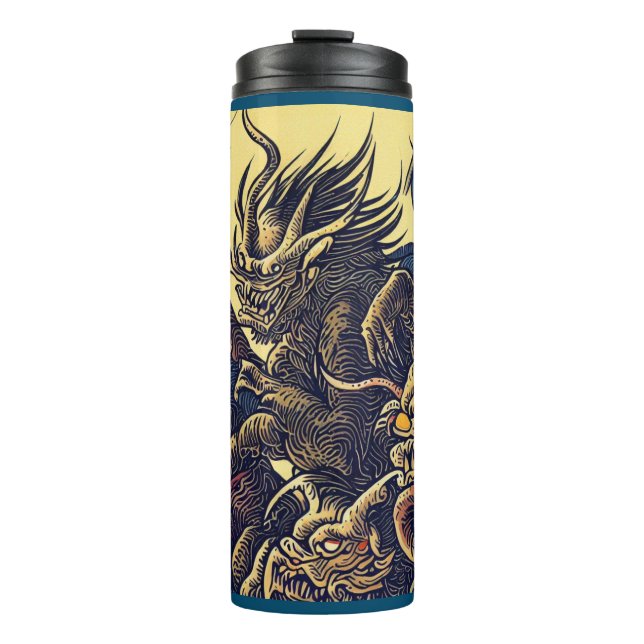 Fantasy Demons - Woodcut 4 Thermal Tumbler (Front)