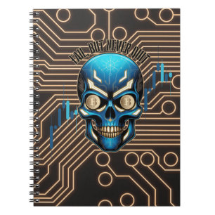 Fantasy Design Crypto Btc Motivation Blue Notebook