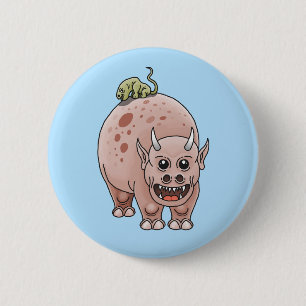 Fantasy dinosaurs 6 cm round badge