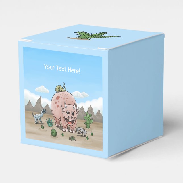 Fantasy Dinosaurs Favour Box (Front Side)
