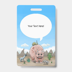 Fantasy Dinosaurs in the Desert ID Badge